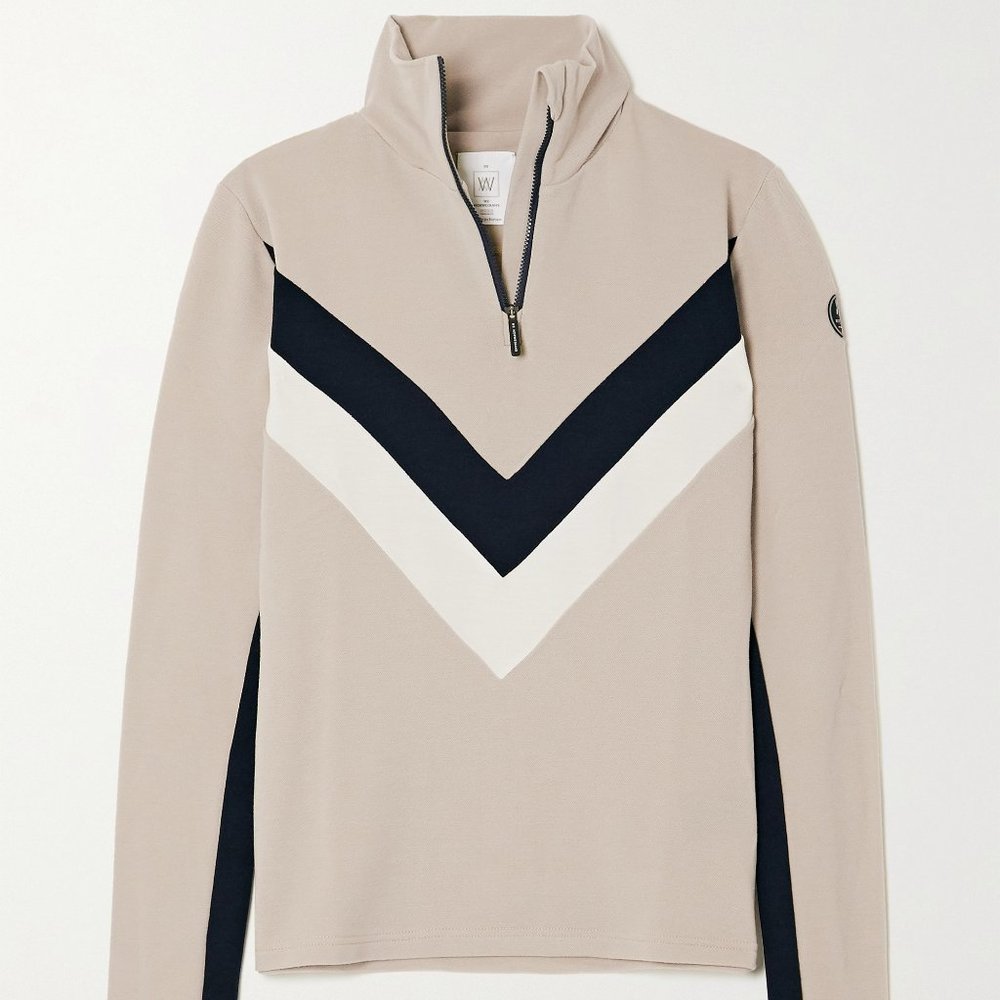 We Norwegians W's Voss Colorblock Merino Wool-Blend Top, NWOT